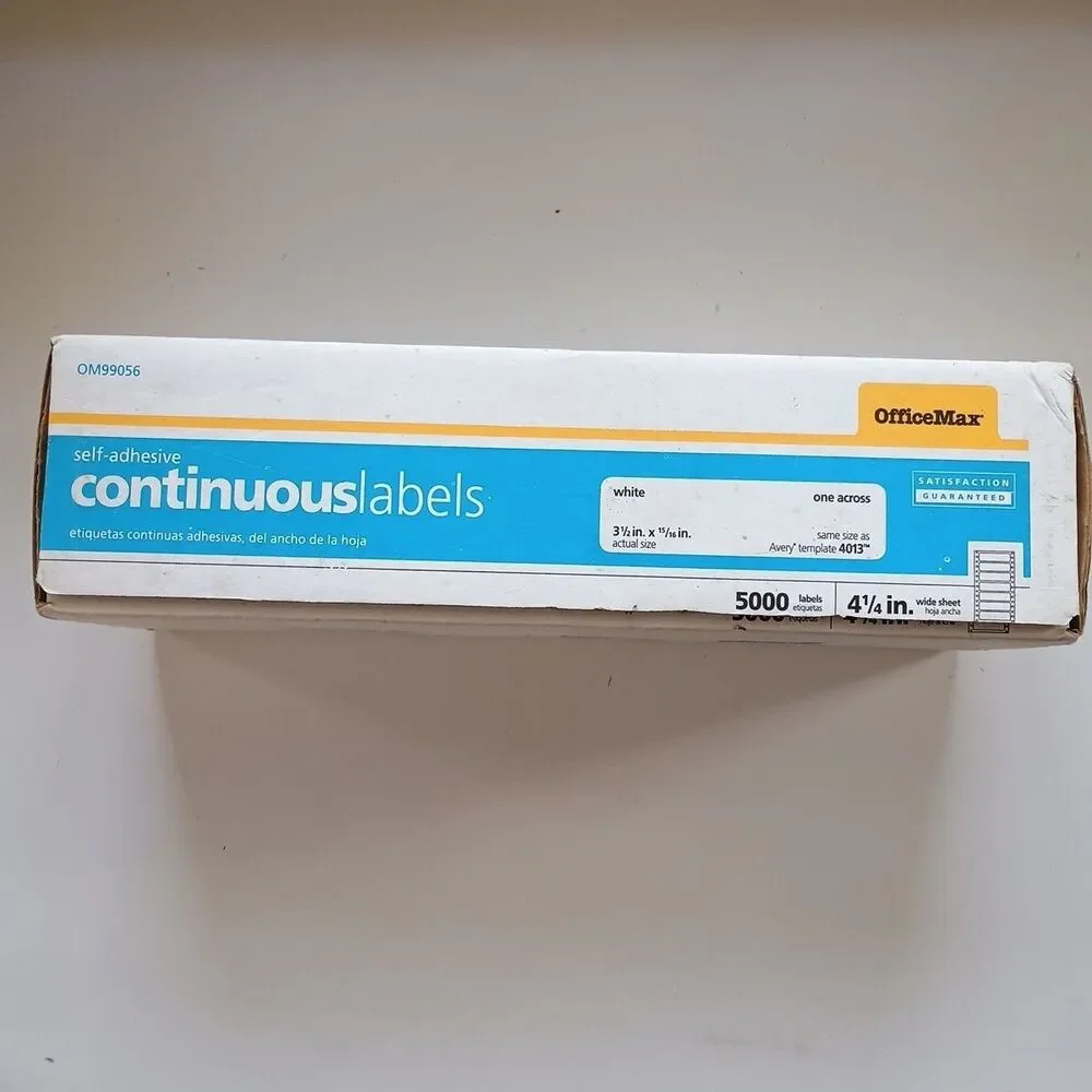 OfficeMax Laser/Inkjet Bright White Shipping Labels 3-1/2
